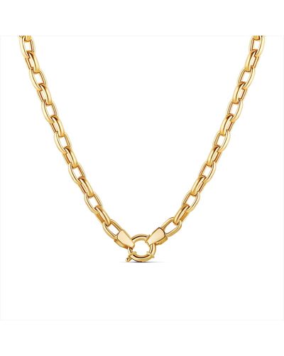 770 Fine Jewelry Round Link Paperclip Necklace - Metallic