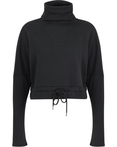 Lezat Britney Organic Cotton Roll-neck Sweatshirt - Black