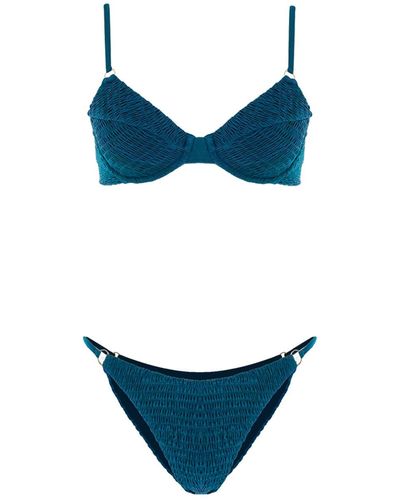Movom Fauna Underwire String Bikini - Blue