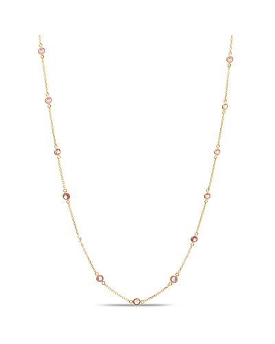 Trésor Pink Tourmaline Fin Long Necklace In 18k Rose Gold - Metallic