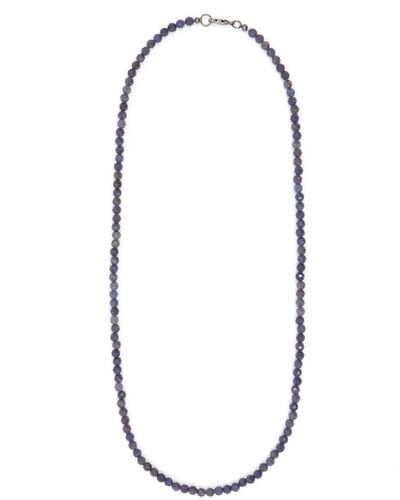 Shar Oke Sapphire Beaded Necklace - Metallic