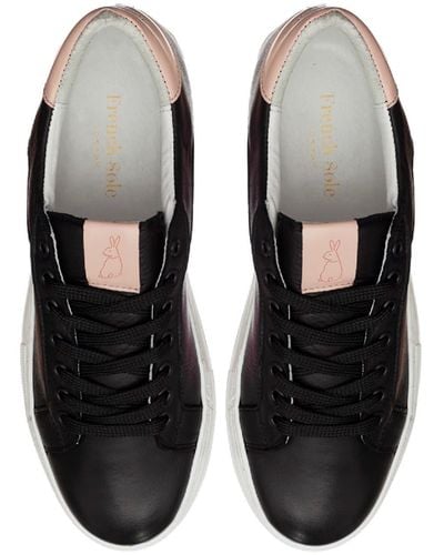 French Sole Moocher In Leather - Black