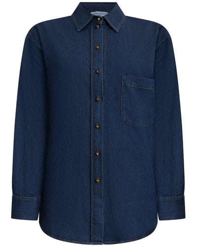 James Lakeland Denim Long Shirt - Blue