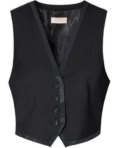 AGGI Uma Fashion Short Suit Vest - Black