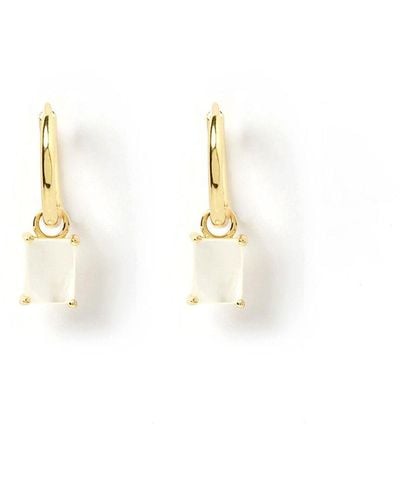 ARMS OF EVE Birthstone Charm Earrings | August - Metallic