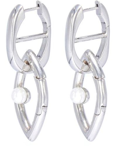 CAPSULE ELEVEN Eye Opener Chain Earrings - White