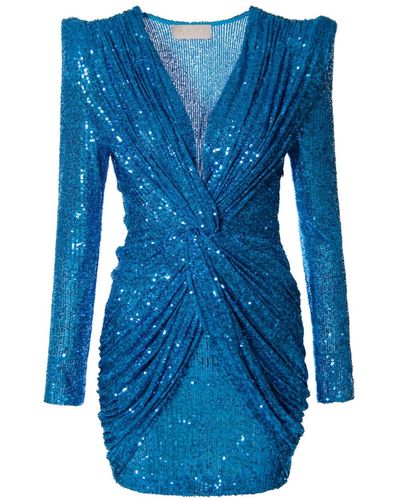 AGGI Jennifer Aster Mini Sequin Dress - Blue