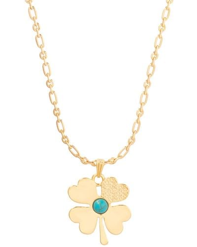 Talis Chains Lucky Clover Pendant Necklace - Metallic
