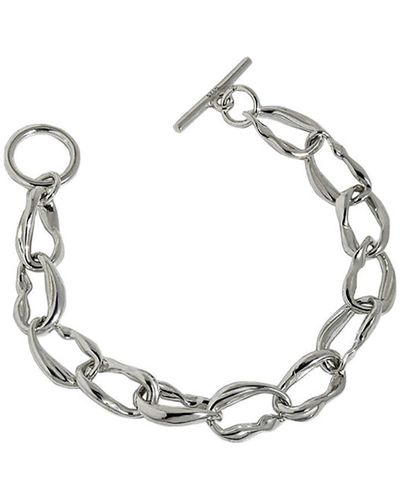Janus Edinburgh Sterling Steall Irregular Oval Link Chain Bracelet - Metallic