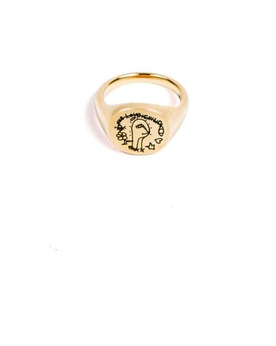 Undefined Jewelry Signet Ring C/o The Real Love Child - Metallic