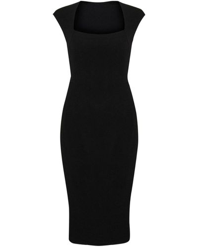 SACHA DRAKE Iris Cap Sleeve Dress In - Black