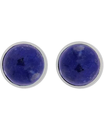 Charlotte's Web Jewellery Maya Interchangeable Silver Stud Earrings - Blue