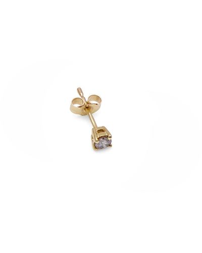 Myia_bonner Single Salt And Pepper Diamond Stud Earring Eighteen Karat Yellow - Metallic