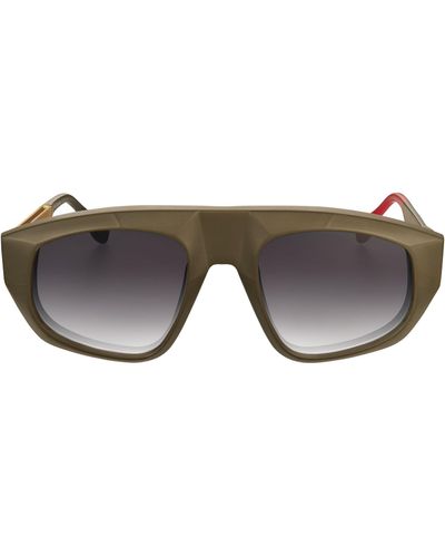 Vysen Eyewear The Lex Forrest Green And Gold Temple - Grey