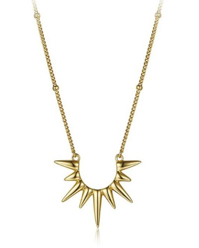Janus Edinburgh Shekel Sunrise Spike Vermeil Silver Necklace - Metallic