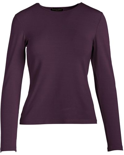 Conquista Maroon Jersey Top By Fashion - Purple