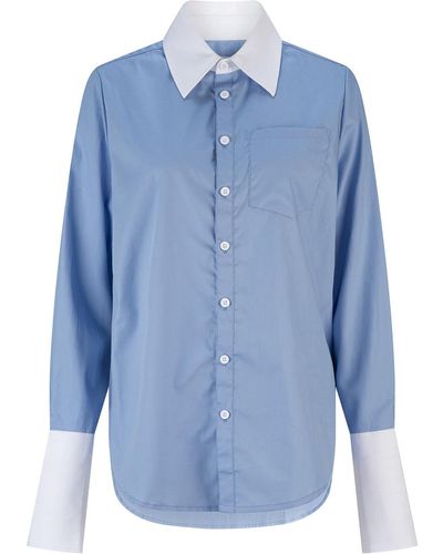 dref by d Boyfriend Relaxed Shirt - Blue