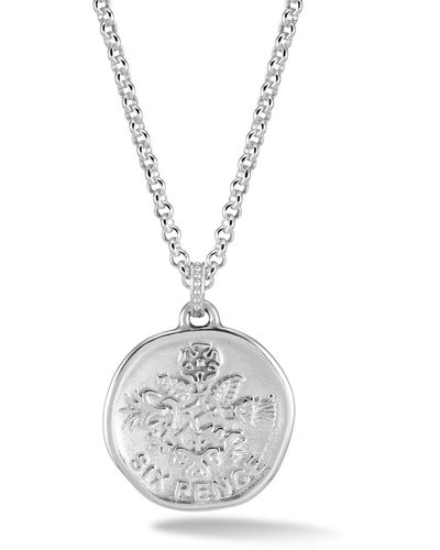 Dower & Hall Sixpence Story Necklace - Metallic