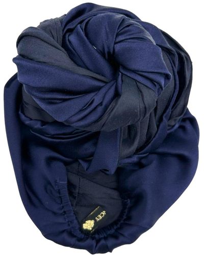 Julia Clancey Navy Rosette Turban - Blue