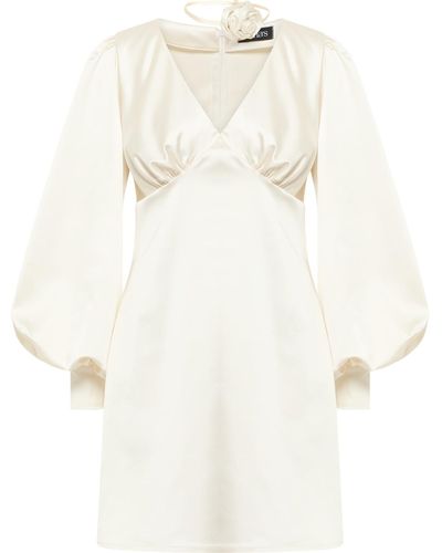 Nanas Pearl Dress Ecru - White