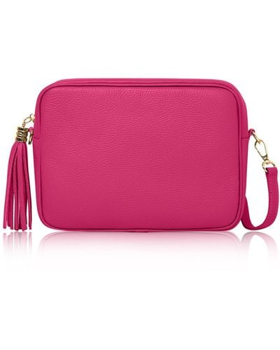 Betsy & Floss Modena Large Crossbody Tassel Bag In Fuchsia - Pink