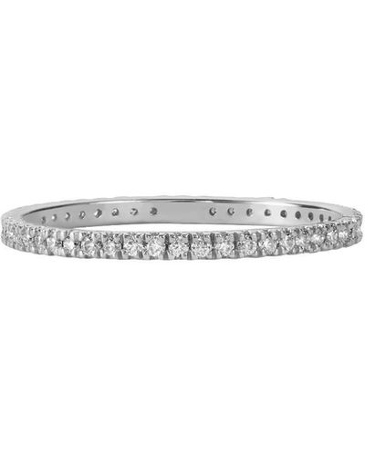 BLOOMTINE | Earth Angel HQ Illuminesstm Ss Micro Pavé Stacking Ring - White