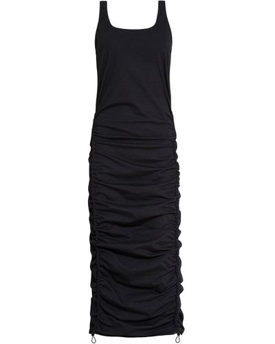 Audrey Vallens Spades 2 Gathered Seam Tank Top Dress Cotton - Black