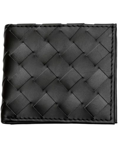 VIDA VIDA Plaited Leather Card Wallet - Black