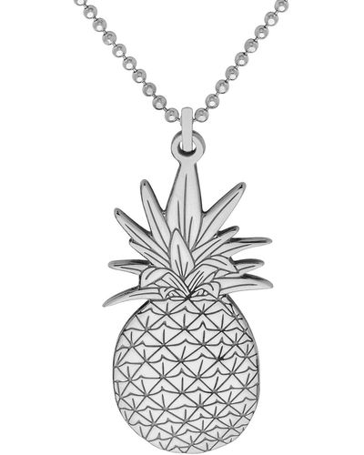 CarterGore Small Pineapple Pendant Necklace - Metallic