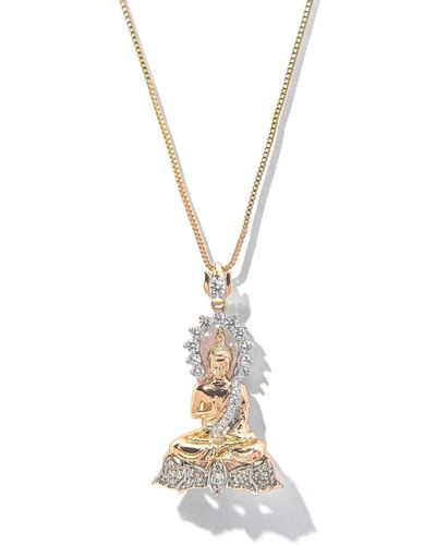 The Essential Jewels Gold Zen Buddha Pendant Necklace - Metallic