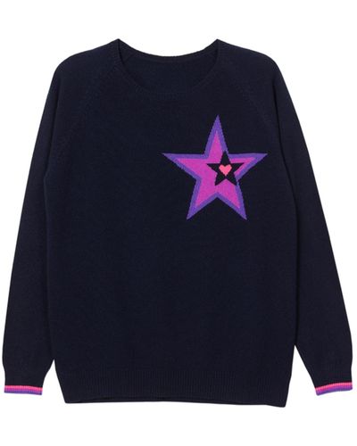 Cove Sia Star Cashmere Sweater - Blue