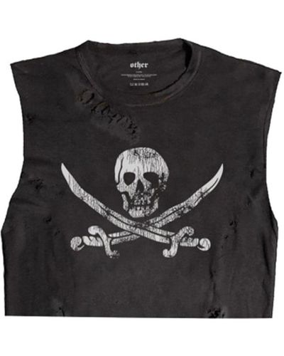 Other S Road Crüe Cropped Thrasher Tank - Black