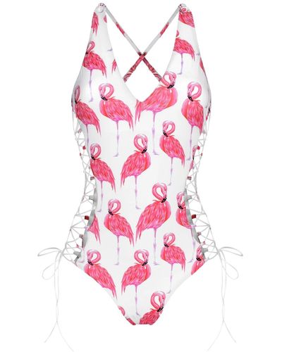 Noire Swimwear Flamingo Obsession One Piece - Pink