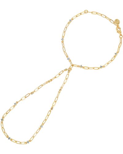 Leeada Jewelry Emi Sparkle Hand-chain - Metallic