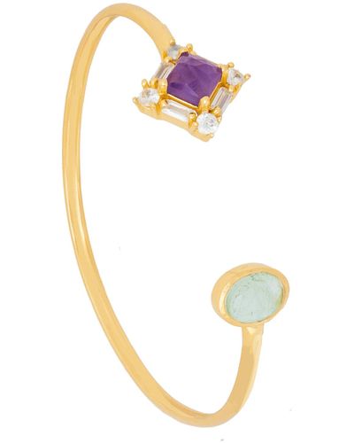 Lavani Jewels Polaris Purple Bracelet - White