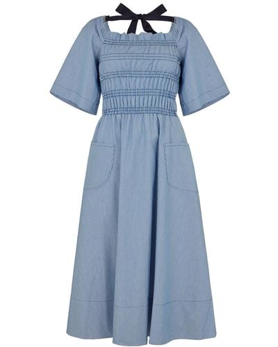 Mirla Beane Elloise Dress Stripe - Blue