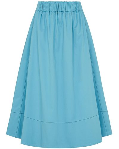 Mirla Beane Niki Elasticated Waist Skirt - Blue