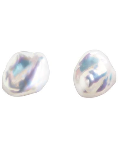 Ora Pearls Mermaid Keshi Pearl Stud Earrings - White
