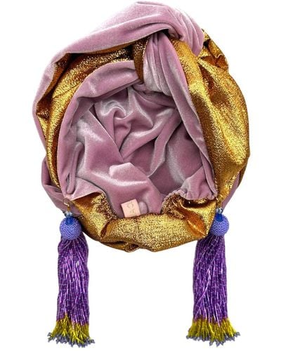 Julia Clancey Snazzy Copper Lilac Luxe Turban - Purple