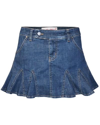Love and Nostalgia Paris Mini Skirt Jaded Wash - Blue