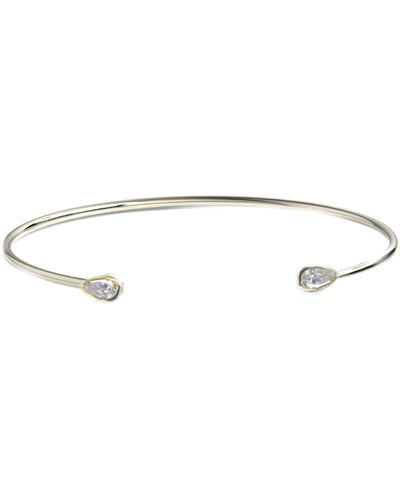 Lily Flo Jewellery Cassiopeia Pear Diamond Cuff - Metallic