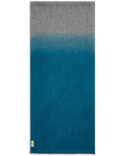 Burrows and Hare Cashmere & Merino Wool Scarf - Blue
