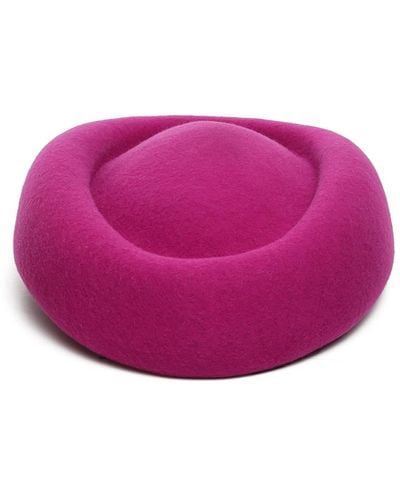 Justine Hats Pink Elegant Felt Fascinator - Purple