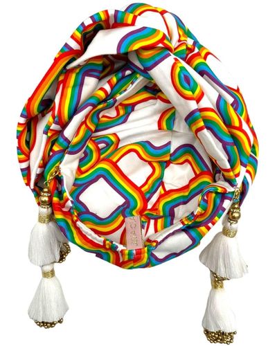 Julia Clancey New Lydy Rainbow Mini Dorado Turban - Multicolor
