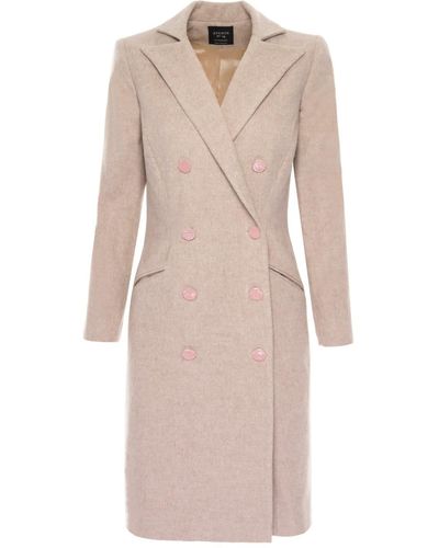 AVENUE No.29 Neutrals Wool Chester Coat - Pink