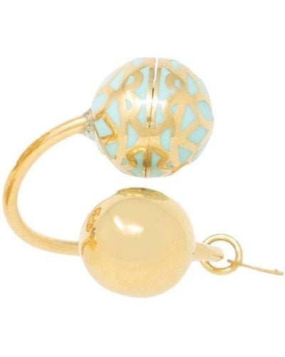Georgina Jewelry Signature Turquoise Sphere Resin Ring - Metallic