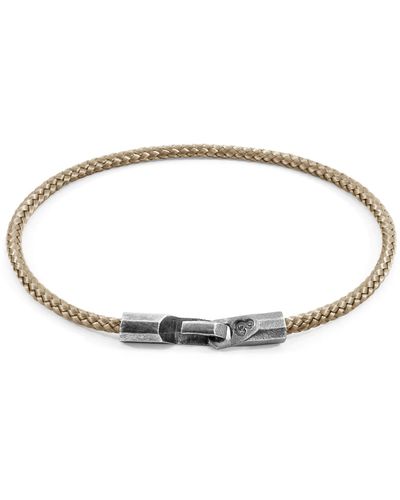 Anchor and Crew Sand Talbot Silver & Rope Bracelet - Metallic