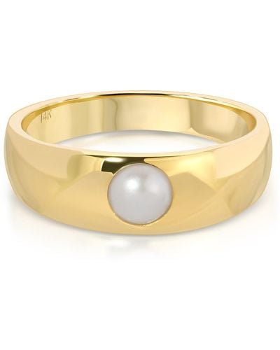 Maya Brenner Perla Pinky Ring - Metallic