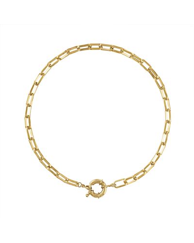 Olivia Le Linked Up Links Necklace - Metallic