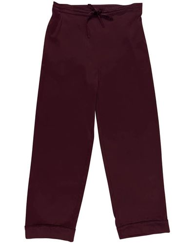 Nokaya The Lady Silk Pajama Pants Fudge - Red